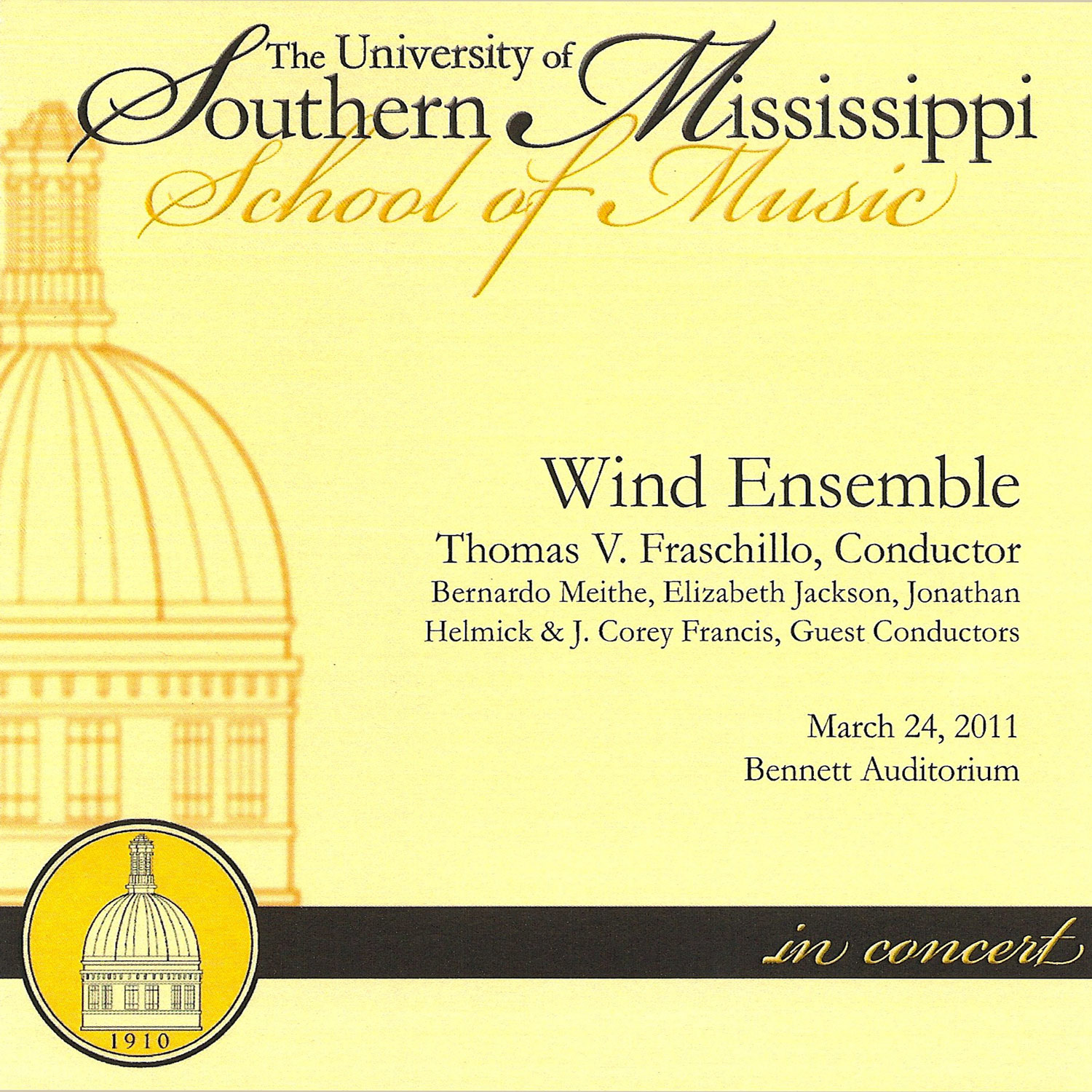 University of Southern Mississippi Wind Ensemble 3/24/2011