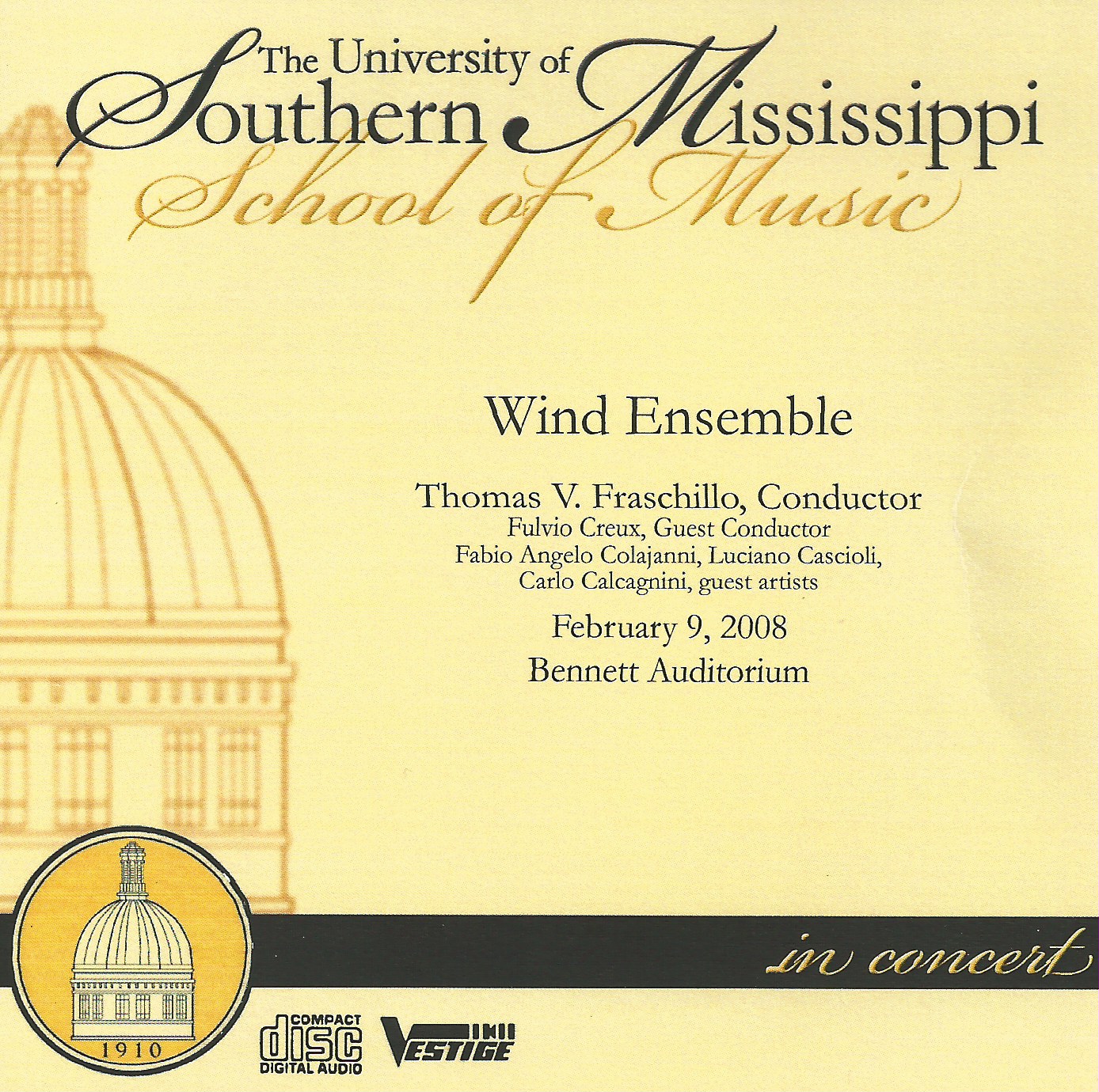 University of Southern Mississippi Wind Ensemble 2/9/2008