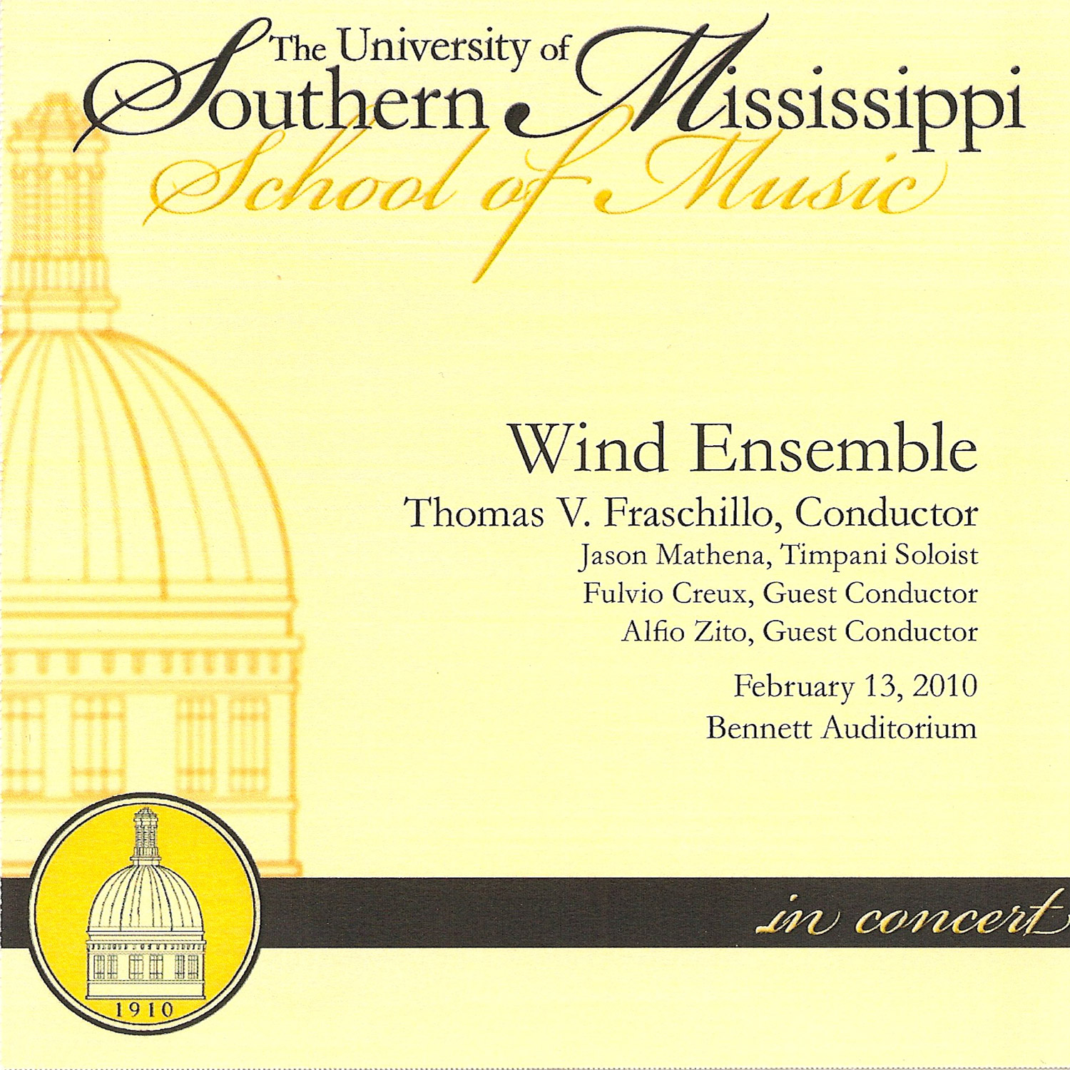 University of Southern Mississippi Wind Ensemble 2/13/2010